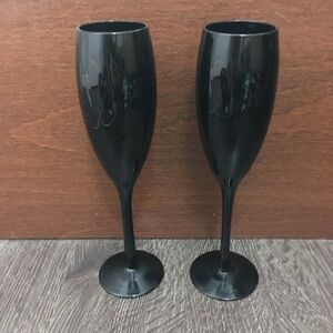 Black Champagne Flutes